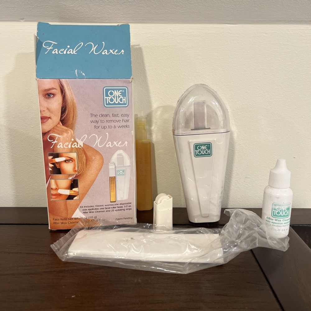 One Touch Personal Roll On Waxer-Refills Wax Paper Roller Face Vintage
